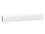 KGM Sockelleiste Oben Rund – MDF weiß direktlackiert RAL9016 – Maße: 2.440 x 18 x 58 mm – 1 Stück