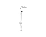 GROHE Vitalio Comfort 250, Duschsäule mit Einhebelmischer, Kopfbrause 25 cm, 1 Strahl (Regen), Handbrause 11 cm, 2 Strahlarten (Regen und Massage), Schlauch 1,75 m, wassersparend, verchromt, 26985001