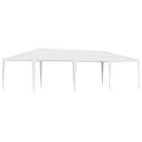 Weißes 4 x 9 m wasserdichtes Partyzelt für Veranstaltungen im Freien, Hochzeiten und Camping, Gartenpavillon, Überdachung mit wetterfestem Desig