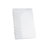 NiseWuds A5 Rundring-Ring-Bindemittel-Standard 6-Löcher löschen Weiche PVC-Notebook-Abdeckung Nachfüllbarer Tagebuch-Case Protector-Dateiordner