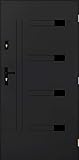 Tür Warme schwarzer Griff 1,3 EPOS Haustür Stahltür Eingangstür Anthrazit (Anthrazit, [90] 990 x 2065 mit einem Türrahmen Rechts)