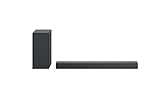 LG DS75Q Soundbar (380 Watt) mit kabellosem Subwoofer & MERIDIAN-Technologie (Dolby Atmos, HDMI, Bluetooth), Dark Steel Silver