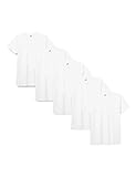 Lower East Herren T-Shirt mit Rundhalsausschnitt, Weiß (5er Pack), L
