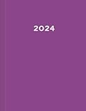 2024: XXL Kalender I A4 I 400 Seiten I 1 Tag 1 Seite I Zeiteinteilung von 6-22 Uhr I Farbe Brombeere