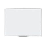 BoardsPlus - Magnetisches Whiteboard, Emaillierte Oberfläche - 60 x 45 cm - Magnettafel mit Alurahmen und Stifteablage