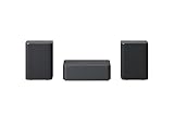 LG SPQ8-S kabellose Rück-Lautsprecher (140 Watt) für die LG Soundbars DS90QY & DS80QY, Dark Steel Silver [Modelljahr 2022]