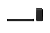 LG S40T Intelligente Soundbar, 300 W, 2.1 Kanäle, Surround-Sound Dolby Digital und DTS, breite Konnektivität, HDMI, Bluetooth, USB, optischer Eingang, Schwarz