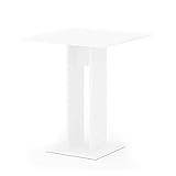 Vicco Esstisch EWERT Küchentisch Esszimmer Tisch Säulentisch weiß 65x65 cm (Weiß)