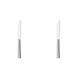WMF Philadelphia Menümesser mono 21,7 cm, Monobloc-Messer, Cromargan Edelstahl poliert, glänzend, spülmaschinengeeignet, 21.7 x 2 x 0.6 cm (Packung mit 2)