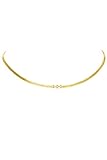 Paul Valentine Sparkling Necklace in Gold, Rose Gold, Silber - Kette aus Edelstahl mit Zirkonia-Steinen für Damen (Retro Sparkling gold)