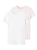NAME IT Mädchen Nkftop Ss Slim 2p Barely Pink Noos T-Shirt, 158-164