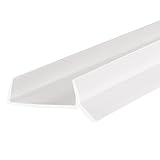 STEIGNER Küchenleiste Abdichtungsprofil für Küchensockel 18mm / 19mm, 1,5m Dichtprofil WEISS