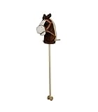 TACHAN - Pferdekopf mit Deluxe-Stick - mit Geräuschen und Stützen für einfaches Gleiten - Spielzeugpferd für Jungen und Mädchen - Farbe Braun - Höhe 90 cm (CPA Toy Group 727T00728)