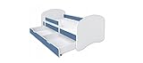 BDW Kinderbett Jugendbett mit Einer Schublade und Matratze 140/160/180cm || BESTPREIS || (180x80, Blau)