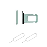 THE TECH DOCTOR Ersatz-SIM-Tablett für iPhone 11, mit 2 x SIM-Pin-Öffnungs-Auswerfer-Werkzeug (iPhone 11, grün)