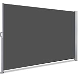 VOUNOT Seitenmarkise Ausziehbar für Balkon, Garten und Terrasse, Sichtschutz, Windschutz, Wasserdicht, Sonnenschutz, 140 x 300 cm, G
