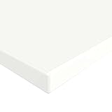MySpiegel.de Tischplatte Holz Zuschnitt nach Maß Beschichtete Holzdekorplatte Weiß in 25mm Stärke (50 x 50 cm, Weiß)