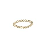 JC Trauringe Kugelring Goldring Schmuckring in Echt 585 Gold klassische, schlichte Damenringe mit diamantierten Kugeln Damen Schmuck in Gelbgold inkl. Schmucketui 8791
