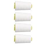 White Thread White Sewing 4Pcs Polyester Sewing Thread 4Pcs Polyester Sewing Thread Overlockgarn Overlocking Sewing Machine Polyester Thread for Serger Serger Thread White Thread