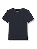 Tommy Hilfiger Jungen Boys Basic Vn Knit S/S Regular Fit T-Shirt, Blau (Sky Captain 420), 164 ( Herstellergröße: 14)