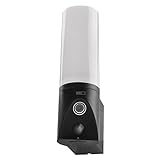 EMOS GoSmart Outdoor Überwachungskamera IP-300 Torch mit WiFi und App + 1200 lm LED-Leuchte, rotierende 1080p IP-Kamera mit Licht, kompatibel mit Alexa, Google Assistant, ohne ABO-Falle, schwarz