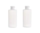 2 x 200ml leere transparente Kunststoff-Tube Quetschflasche mit Klappdeckel nachfüllbar für Kosmetik Make-up Proben Verpackung Reiseflasche Behälter für Lotion Dusche Gel Shampoo Toilettenartikel