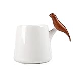 xinxinchaoshi Kaffeetassen Kreative Haushalts-Keramik-Becher des Wassertasses Büro-Becher-Paar-Pair-Tasse 11. 8 UNZEN Weiß Kaffeeservice (Color : A)