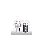 Amy Deluxe Universal Schliffadapter mit Kugelgelenk - Edelstahl Carbon | Silikonschlauch Adap
