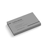 Visitenkarten personalisieren | Frame | Grau | Oliv | Sand | 1-seitig | Querformat | Menge + Farbe + Papier zur Auswahl | selbst gestalten | hochwertig | 350 g Qualitätsdruck (Grau, 100 Stück)