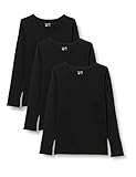 berydale Basic Langarmshirt Damen Baumwolle I 3er Set I Longsleeve Damen, T Shirt Langarm Damen, Longshirt Damen, Langarmshirts Damen, Tshirt Damen Langarm, Unterziehshirt Damen Schwarz 2XL