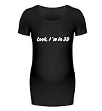Titten: Look, I´m in 3D - Schwangerschafts Shirt -XL-Black