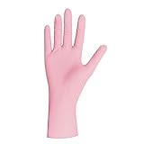 ASKON Nitrilhandschuhe pink - Unigloves Pink Pearl - puderfrei - Einweghandschuhe - Medizin- und Lebensmittelzulassung - Einmalhandschuhe (S (6-7))