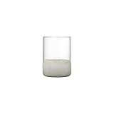 blomus Windlicht CALMA | Kerzenhalter aus hochwertigem Beton und Glas | Farbe Light Gray | Größe S | 10L x 10B x 14H cm | Indoor | exk