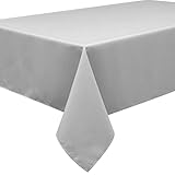 Home Direct Qualitäts Tischdecke Textil Eckig 140 x 240 cm, Farbe wählbar Hellg