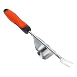 Happyyami 1Stk Sämlingszieher Garten Abzieher Rasenkantenschneider Kellen handhaben Gras Pinne gartenwerkzeuge Gartenarbeit herbizide Wurzelentfernungsgabel Unkrautgabel Rostfreier S