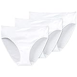 Schiesser Damen Slip Baumwolle Stretch Essentials Unterwäsche Slip (3er Pack), Weiß, 42