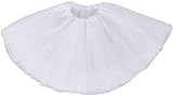 Ksnnrsng Damen Tütü Rock Minirock 3 or 5 Lagen Petticoat Tanzkleid Dehnbaren Tutu Rock Ballettrock Tüllrock für Party (Weiß)