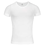 UnsichtBra Kurzarm Unterhemd Herren Kompressionsshirt | Body Shaper Fitness Sportshirt Funktionsshirt | Bauchweg Shapewear Shirt Weiss (sw_3005)(L, Weiss)