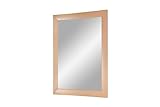 FRAMO Trend 35 - Wandspiegel 35x55 cm mit Rahmen (Ahorn), Spiegel nach Maß mit 35 mm breiter MDF-Holzleiste - Maßgefertigter Spiegelrahmen inkl. Spiegel und Stabiler Rückwand mit Aufhängern