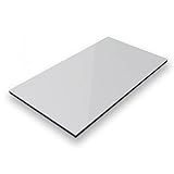 Aluverbund 24 Aluverbundplatte, Aluminium Platte, 3mm dick, Silber-Metallic/RAL9006, 60x60cm