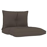 Ausla Lounge Sofa Loveseat, Palettenkissen Sofa 1 Rückenkissen 62 x 38 x 10 cm Taupe für Videospiele zum Entspannen auf der Veranda