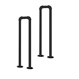 Treppenhandlauf U-förmig, rutschfest, komplettes Set, Übergangs-Handlauf, Treppengeländer für Villa, Hotel, Garten, für Terrasse, Korridor, einfach zu installieren (schwarz, 65 cm)