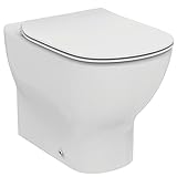 Ideal Standard T353701 TESI AquaBlade Universal-Bodenvase mit dünnem Sitz, Weiß, Logo is
