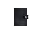 Lite Wallet Classic Black - Edler Kartenhalter aus hochwertigem, schwarzen Leder - Integrierte LED-Lampe mit Zwei Lichtstärken - RFID-Blocker zum Schutz persönlicher Daten -