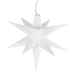 Weihnachtsstern Stern für innen & außen Weihnachtsbeleuchtung Ø 10 cm weiß oder rot (Weiß)