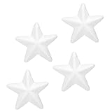 MECCANIXITY Schaumstoff-Sterne für DIY-Kunst und Handwerk, 8,5 x 8,5 cm, Polystyrol-Sterne für Weihnachtsbaum, DIY Home Craft Project 4 Stück