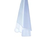 Duschdichtung Schleiflippendichtung Transparent für 6mm Glasstärke Wasserabweisprofil für Türdichtung unten, Duschlippe aus PVC