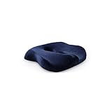 FGENLD Druckentlastetes Sitzkissen, ergonomisches Memory-Schaum-Sitzkissen, verdickt, langsame Rückfederung, Lange sitzende Artefakt-Taillenstütze Sitzkissen (Blue)