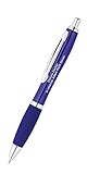Bedruckte hochwertige Kugelschreiber Celebrity in Blau aus Metall mit zweizeiligem Aufdruck Ihres Wunschtextes - 50 Stück