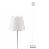 SIGOR Nuindie - Dimmbare LED Akku-Stehlampe Indoor & Outdoor, wiederaufladbar, 24h Leuchtdauer, weiss